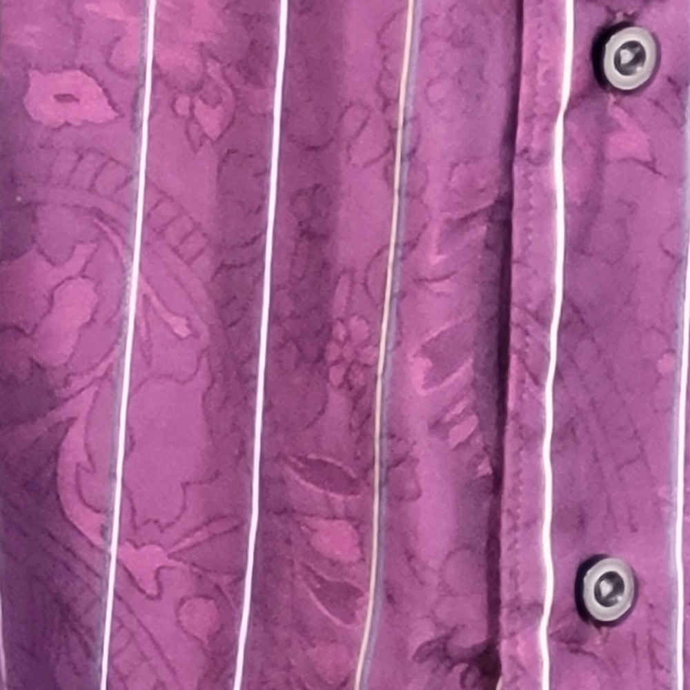 Tommy Bahama Shirt Mens XL Burgundy Paisley Floral Texture Button Up Long Sleeve - Picture 5 of 13